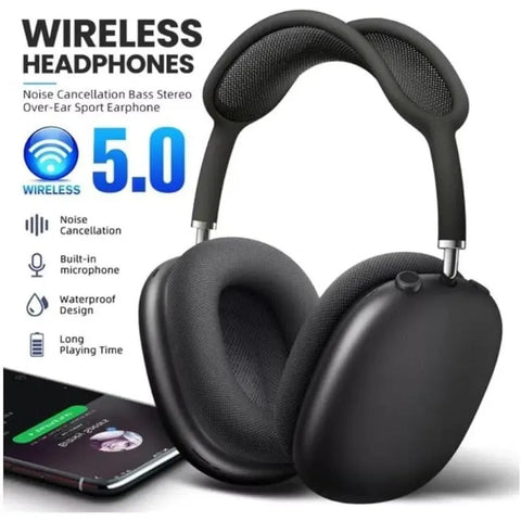 Black & White Noise-Cancelling Headphones
