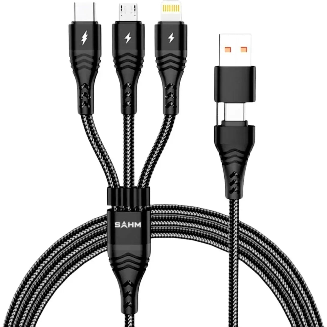 3 in 2 Fast Charger Cable 3.1A 65W